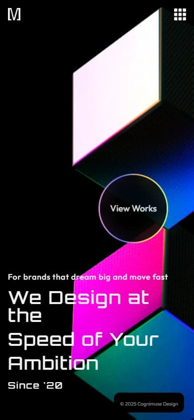 Cognimuse Design mobile view